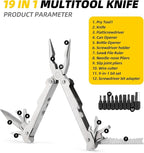 21-in-1 Multitools Needle Nose Pliers, Pocket Knife,Screwdriver, Bottle and Can Opener with Storage Bag-Apply to Survival,Camping, Hunting and Hiking