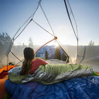 Night Cat Camping Sleeping Bag for Adults 3 Seasons Portable Lightweight Backpacking Hiking Traveling Indoor Outdoor Temperature 5-15℃ 2.6x6.3ft Switch to a Quilt or Blanket