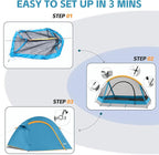 Camping Tent 4 Person, Waterproof Windproof Tent with Rainfly Easy Set up-Portable Dome Tents for Camping
