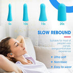 AZEN 600 Pairs Ear Plugs, NRR 32dB Soft Foam Ear Plugs for Sleeping Noise Cancelling, Earplugs for Concerts Shooting Swimming Noise Reduction,Individually Wrapped (Lake Blue)
