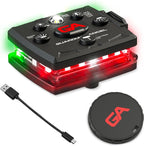 Guardian Angel Micro Series Safety Lights, Beacon Device (Red Front & Green Rear) | Rechargeable, Magnetic & Hands-Free Wearable LED Light for Dog Walking, Cycling, Camping & Kayak