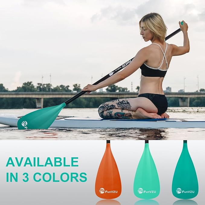 SUP Paddle, Stand Up Paddle Board Paddle Lightweight Adjustable 4-Piece Aluminium Kayak Paddles, Unique Lock Design Floating Alloy Shaft Paddle for Paddle Board