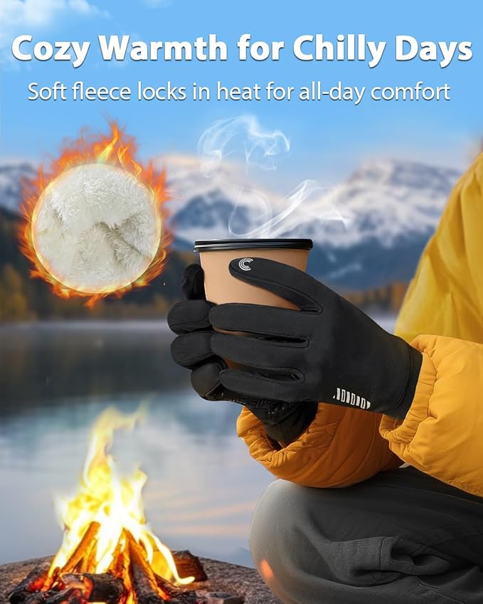 RIGWARL Gloves for Cool&Cold Weather Waterproof, Winter Gloves for Men Women Touch Screen