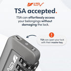 TSA Accepted Luggage Travel Lock, Set-Your-Own Combination Lock for School Gym Locker, Luggage Suitcase Baggage Locks, Filing Cabinets, Toolbox, Case (Slate Gray, 1 Pack)