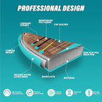 AKSPORT Inflatable Stand Up Paddle Board, SUP Board with All Accessories, Wide Stable Design, Non-Slip Deck, Inflatable Paddle Boards for Youth & Adult