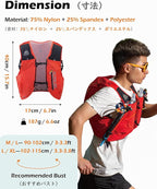 TRIWONDER Hydration Vest 2.5L Ultra Trail Running Backpack Hydration Pack Marathon Vest Lightweight Outdoor Hiking Cycling Daypack
