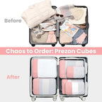 8 Set/6 Set/4 Set Compression Packing Cubes for Travel, Lightweight Vacation Travel Essentials, Travel Accessories for Suitcase Organizer Bags Set, Durable Luggage Organizer