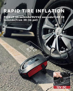 ZFOX 50PSI Paddle Board Pump, Portable Electric SUP Pump with Auto-Shutoff & Cooling Fan – Smart Inflation for Paddle Board, 9 Nozzles, HD LCD Display, 12V DC (Red-M)