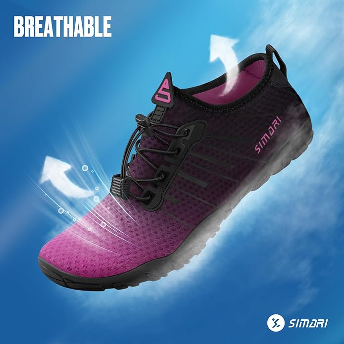SIMARI Water Shoes for Women Men - Barefoot Quick-Dry Aqua Socks | Lightweight Swim Shoes for Surfing, Swimming, Beach Sports, Kayaking, Diving | Non-Slip Design