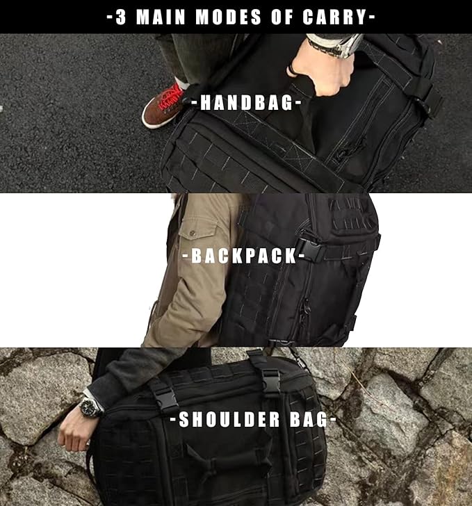 Miramrax Travel Duffle Bag Backpack for Men - Large Tactical Bags Weekender Gym Bag for Overnight Traveling Military Workout Deployment Sports (Green, 45L)