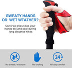 BISINNA Collapsible Trekking Hiking Poles- 2 Pack Folding Aluminum Walking Sticks with Quick Lock System 4 Season Accessories,Telescopic, Adjustable, Lightweight for Men Women