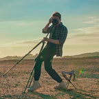 REDCAMP Folding Camping Chair for Spectator Portable, Lightweight 3 Legged Tripod Camping Stools for Adults Fishing Backpacking Hunting, 17 Inch Tall, Blue