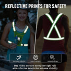 Running Vest Chest Phone Holder for Women Men, Reflective Vest Safety Gear for Dog Walking Cycling - Adjustable Waist/Shoulder