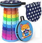 Alevmoom Folding Stool, Adjustable, Portable, Lightweight, Safety and Stability, Multi-Application