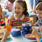 10 oz Soup Thermo for Hot Food Kids Insulated Food Jar with Spoon, Lunch Thermo Container, Width Mouth Vacuum Stainless Steel Food Thermo for School Travel, Leakproof, Easy to Open(Blue)