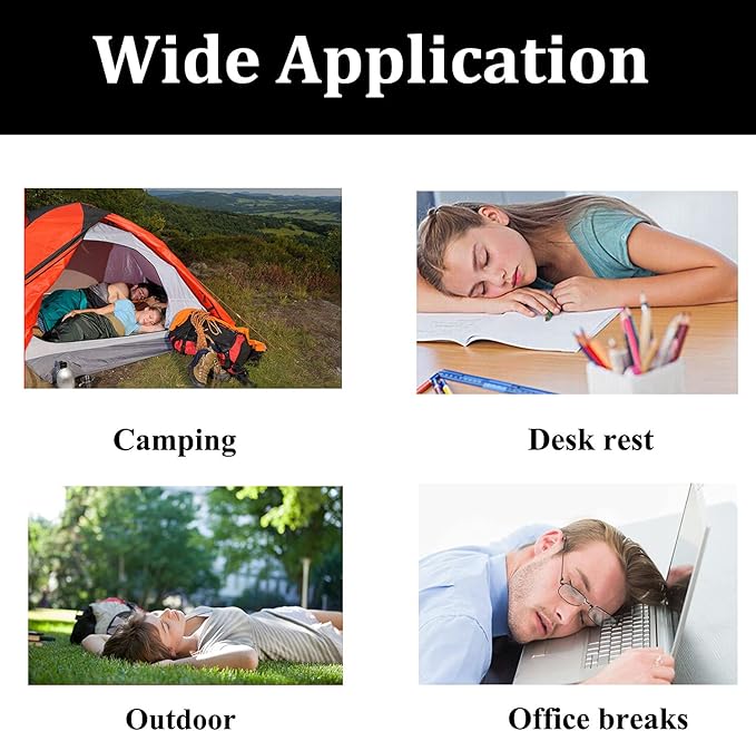 3 Pcs Grey Ultralight Inflatable Pillow Small Squared Flocked Fabric Air Pillow for Hiking,Camping,Traveling,Napping,Beach,Desk Rest,Neck &Lumbar Support