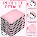 Hosuly 6 Pcs Large Compression Packing Cube Bag Travel Expandable Space Saving Organizers for Luggage Storage(Pink,17.3 x 12.6'')