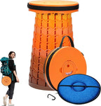 19.7” Heavy Duty Collapsible Stool with Cushion - Portable, Foldable Camping Stool for Adults, Max Capacity 1000lbs