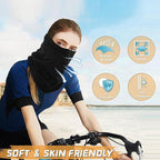 6 Pack Neck Gaiter Bandana Face Mask: Cooling Gator Mask Face Cover Neck Scarf Balaclava