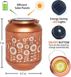 2 Pack Sunflower Solar Lanterns Outdoor Waterproof Hanging Solar Lights Sunflower Gifts for Women Men Mom Metal Decorative LED Outdoor Lanterns for Patio,Lawn,Landscape, Garden Decor, Yard Decoration