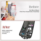 Unisex Foldable Vertical Backpack Organizer Insert for Tote Bag, Carry On, Picnic, Camping - With Pockets & Handle