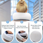 Travel Pillows for Airplanes,Memory Foam Neck Pillow for Traveling,Smooth & Cooling Fabric Plane Pillow for Long Flight,Ideal for Travels,Airplanes,Offices,Cars,Trains