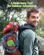 Esky Emergency Hand Crank Radio with 3 LED Flashlight, AM/FM/NOAA Portable Weather Radio with 2000mAh Power Bank Phone Charger, Solar Powered USB Rechargeable Radio for Indoor Outdoor Camping, Green