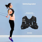 Weighted Vest 6 8 12 16 20lb with Reflective Stripe Adjustable Rucking Vest for Men Women Kid for Walking Running