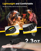 Headlamp Rechargeable 3 Pack, 230° Wide Beam Running Head Lamp Hands Free for Adults, Head Lights for Forehead, Head Flashlight with Hard Hat Clips for Runners, Hunting, Hiking, Camping