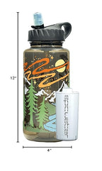 Epic Water Filters Nalgene OG Water Bottle with Filter, USA Made, BPA Free, Removes 99.99% Tap Water Contaminants, Forever Chemicals, Atomic Child, 32 oz