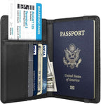 Passport Holder Cover RFID Blocking Cute Slim Travel Passport Wallet for Women,Black