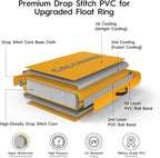 Round Floating Ring Inflatable Water Hammock Heavy Duty River Floats Lake Raft for Adults Tanning Pool Lounger Float Island Platform Pad Mat for Party