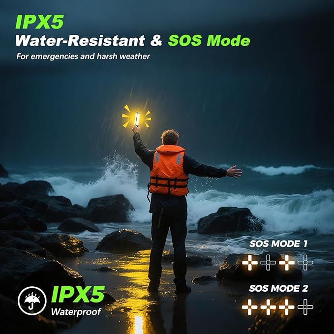 Camping Lights with Remote & Stand 8.2 Ft,14000 mAh Rechargeable Camping Lantern Tent Light, 6000 Lumen Magnetic Work Light,Portable Outdoor Light for Hiking,Camping,Emergency,Power Outages