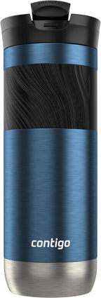 Contigo Byron 2.0 Stainless Steel Travel Mug with Snapseal Lid and Grip 20oz, Blueberry, Great for hot and cold beverages