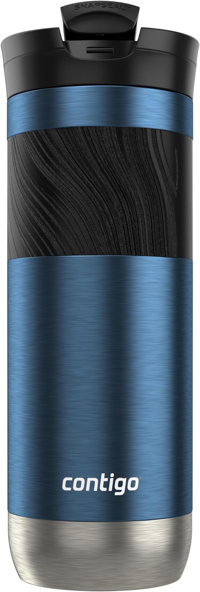 Contigo Byron 2.0 Stainless Steel Travel Mug with Snapseal Lid and Grip 20oz, Blueberry, Great for hot and cold beverages