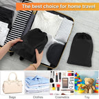 Shoe Bags for Travel, 15.7" x 11.8" Travel Shoe Bags for Packing, Large Waterproof Portable Drawstring Travel Shoe Storage Bag Travel Essentials Women for and Men (Black)