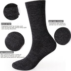 EnerWear 4 Pack Women's Merino Wool Outdoor Hiking Trail Crew Sock