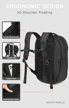 Vacuum Seal Travel Backpack 45L with Pump - Expandable Air Compression System, Water-Resistant Business TSA Lock, Laptop Backpack, Carry-On Suitcase Luggage, Gifts for Men
