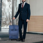 Hanke 28 Inch Softside Expandable Luggage with Spinner Wheels,Check Large Luggage Rolling Suitcase Travel Luggage with TSA Approved,Blue