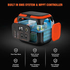 SinKeu Portable Power Station 600W, 296Wh/80000mAh Backup Lithium Battery Pack Bank, 110V Pure Sine Wave AC Outlet Solar Generator for Camping Emergency RV Outdoor Hurricane Supplies