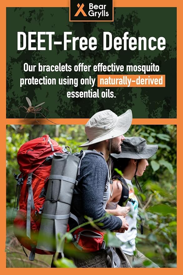 Mosquito Repellent Bracelets | Crafted for Adventure | Adjustable Leather | DEET-Free | Long-Lasting Protection | Pack of 10