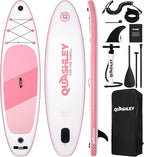 Quashley Inflatable Stand Up Paddle Board,10-11ft Inflatable Paddleboards 32/34 Inch Wide,All Around SUP for Beginners with Lightweight Paddle,Hand Pump,Backpack,Leash,Durable & Portable iSUP Board