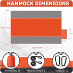 Camping Hammock Lightweight, Portable Hammocks Parachute Hammock with Two Tree Straps, Single or Double Travel Swing Nylon Camp Hammocks, Outdoor Essentials for Beach Backpacking Hiking, Orange