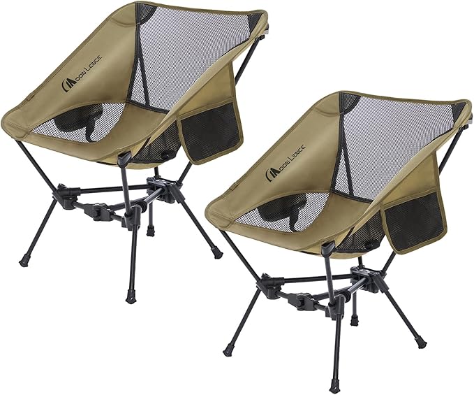 MOON LENCE Portable Camping Chair Backpacking Chair - The 4th Generation Ultralight Folding Chair - Compact, Lightweight Foldable Chairs for Hiking Mountaineering, Beach