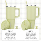 BJPKPK Tumbler With Handle And Straw 30oz Insulated Tumbler Cups With Lid Stainless Steel Travel Coffee Mug,Macaron Green