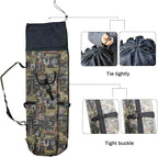 Allnice Durable Canvas Fishing Rod & Reel Organizer Bag Travel Carry Case Bag- Holds 5 Poles & Tackle