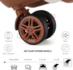 Kono Carry On Luggage Set Lightweight Airline Approved Carry On Suitcase with TSA Lock Spinner Wheels Durable Luggage Hardside Cream White