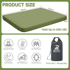 4" Thick Self-Inflating Camping Pad, Camping Sleeping Pads with Solid Foam, Sleeping Pad with Pump Sack, Compact Double Camping Sleep Bed for Tent, Car, Truck or Van (Double)
