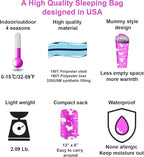 KidzAdventure Mummy Style 32 – 59F Kids Sleeping Bag with Pillow Sleeve, 4 Season, Lightweight and Backpacking Style, Ideal for Camping, Sleepover, Boys, Girls, Youth and Toddlers