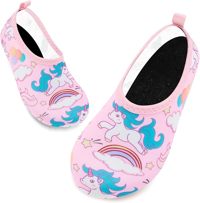 Deevike Kids Water Shoes Boys Grils Barefoot Quick Dry Aqua Socks Beach Shoes for Toddler Sports Swim Surf Outdoor Walking